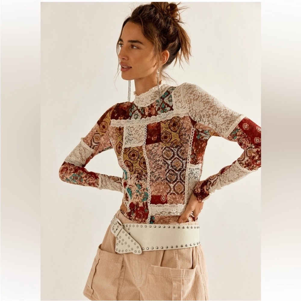 Hudson Patchwork Turtleneck - image 4